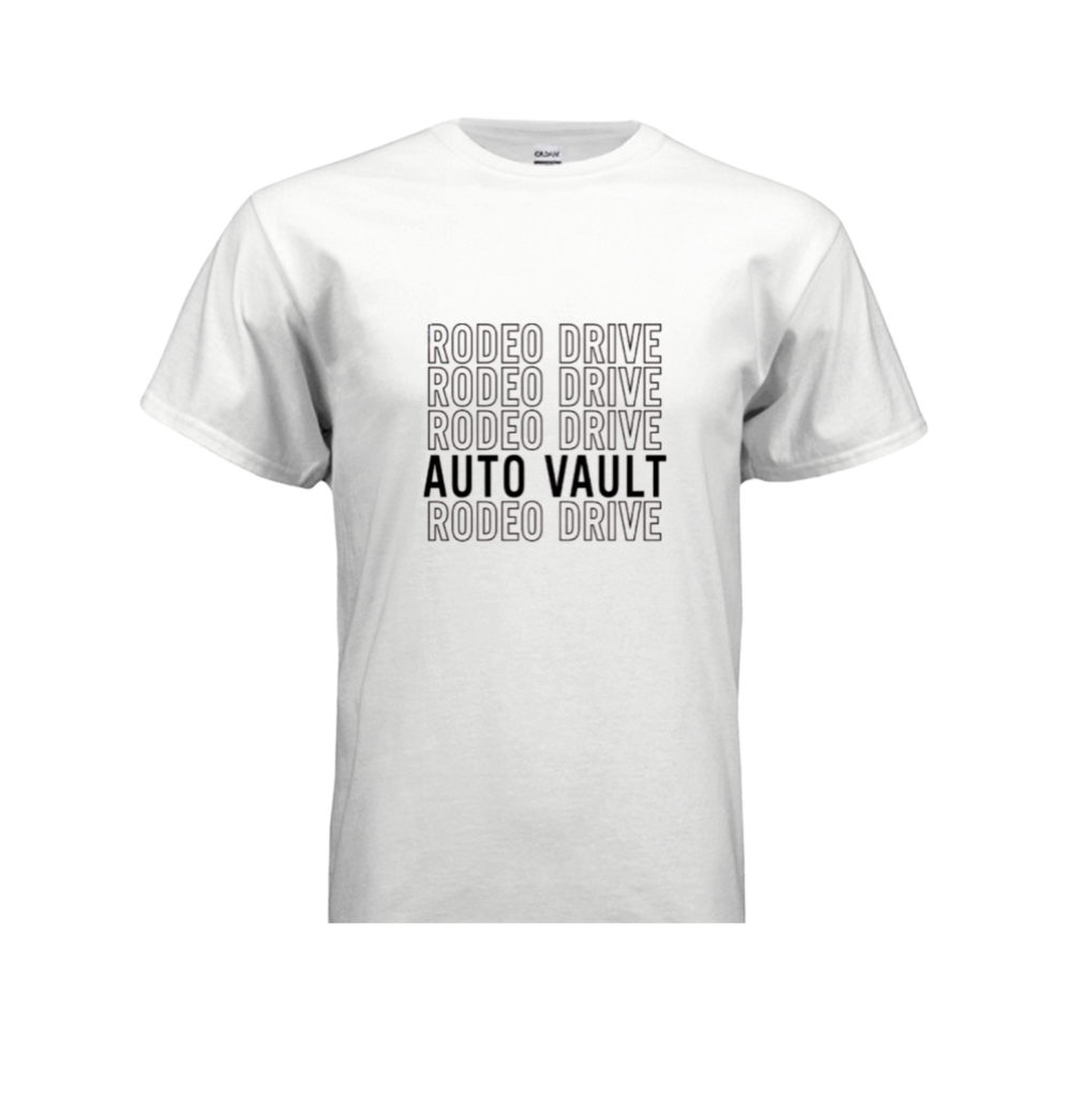 Auto Vault Rodeo Drive Auto Vault Rodeo Drive Tee - White – Auto Vault Storage